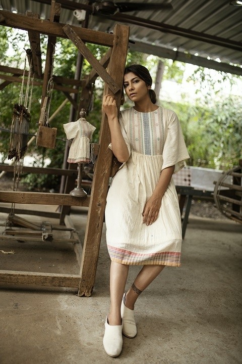 Kora kala cotton empire line dress