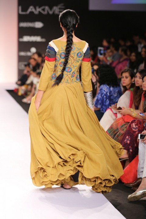 KhaKhi Embroidered And Panelled Dress